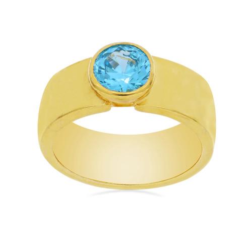 BUY GENUINE SWISS BLUE TOPAZ GEMSTONE FASHION  RING